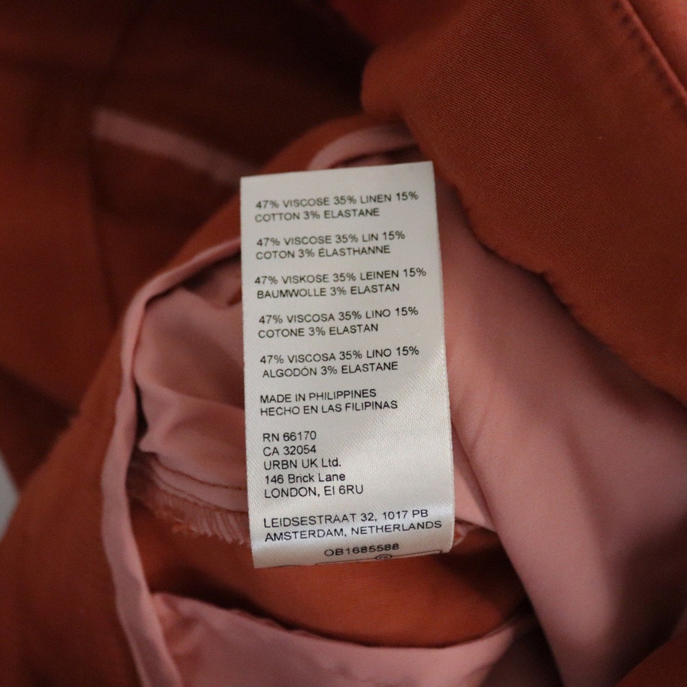 Anthropologie Maeve The Portside Jumpsuit 12 Tall Orange Collette Wide Leg - Picture 11 of 11